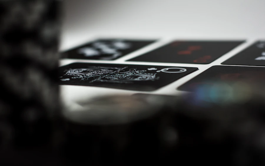 Playing cards arranged on a table